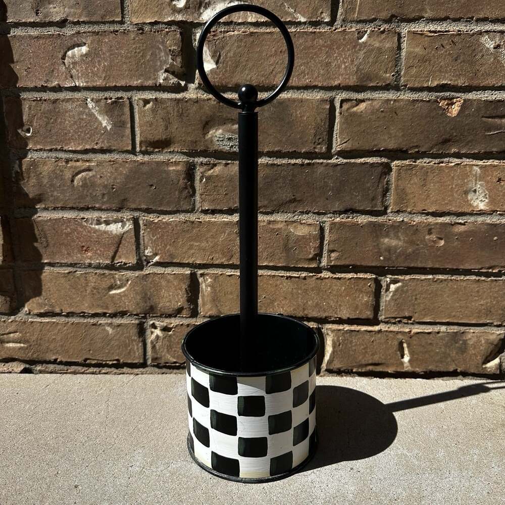 The Round Top Collection Celebrate Every Day Checked Caddy Utensil Napkin Holder